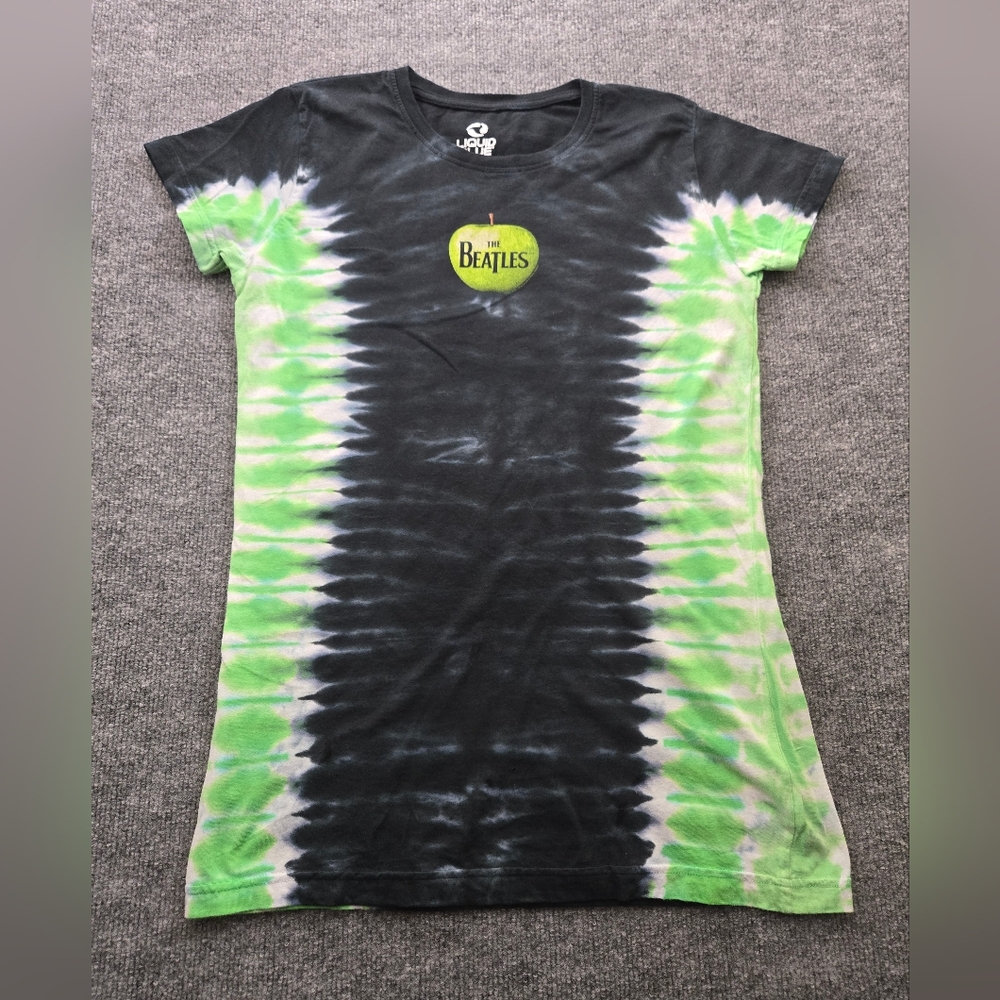 Liquid Blue The Beatles - Apple Logo Tie Dye Junior T-Shirt Size XL Vintage 2006